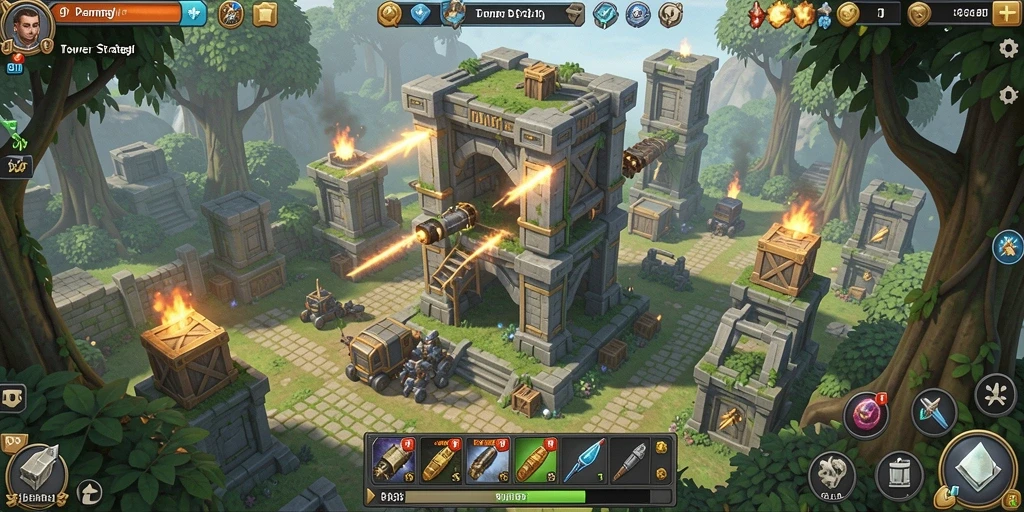 Screenshot dari gameplay Tower Defense yang seru di 8II.