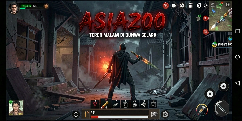 Gameplay menakutkan ASIA200 dengan atmosfer mencekam dan hantu menyeramkan.