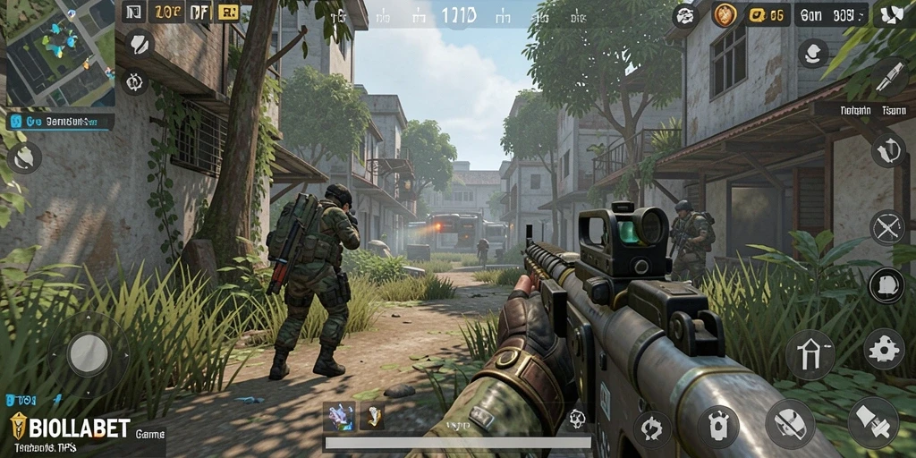 Tampilan gameplay yang mendebarkan dan penuh aksi dari BIOLABET.