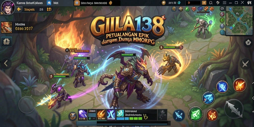 Screenshot GILA138 menampilkan aksi epik dalam pertarungan MMORPG.