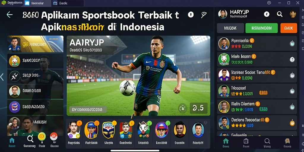 Screenshot gameplay HARAPJP yang menunjukkan pengalaman taruhan olahraga.