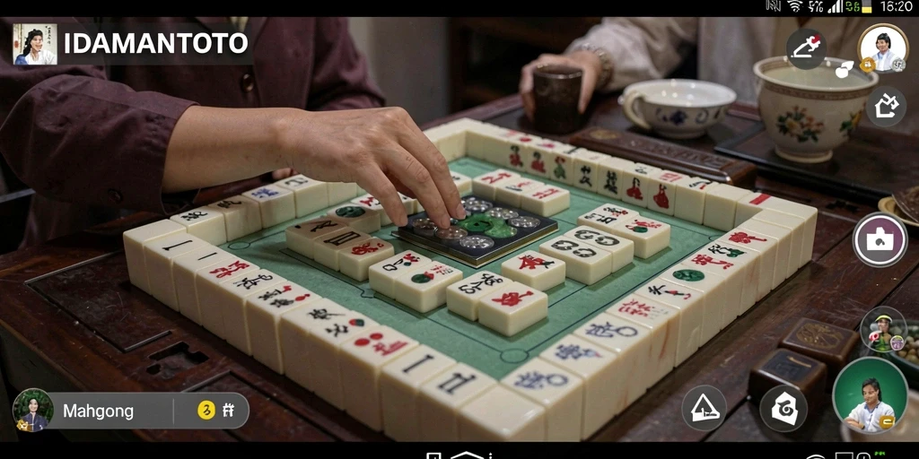 Tampilan gameplay IDAMANTOTO dengan ubin Mahjong yang menarik.