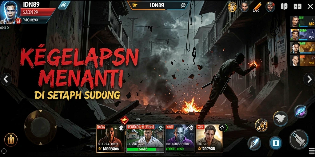 Screenshot gameplay IDN89 menampilkan suasana Horror yang mencekam dan menyeramkan.