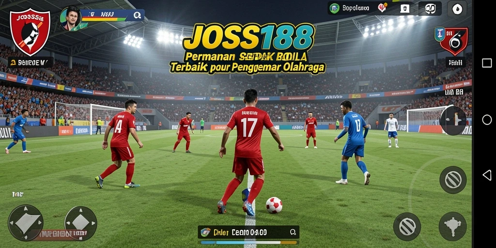Tangkapan layar <strong>JOSS188</strong> menampilkan aksi seru dalam permainan sepak bola.