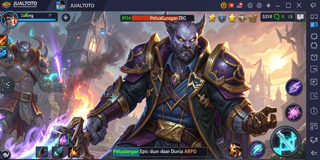 Gameplay JUALTOTO yang penuh aksi dan petualangan menantang.