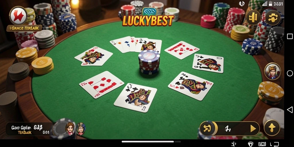 Tampilan gameplay Gaple yang seru dan interaktif di LUCKYBEST.