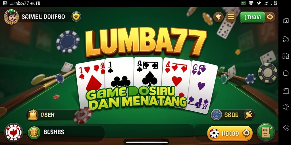 Screenshot LUMBA77 dengan gameplay Domino yang seru.