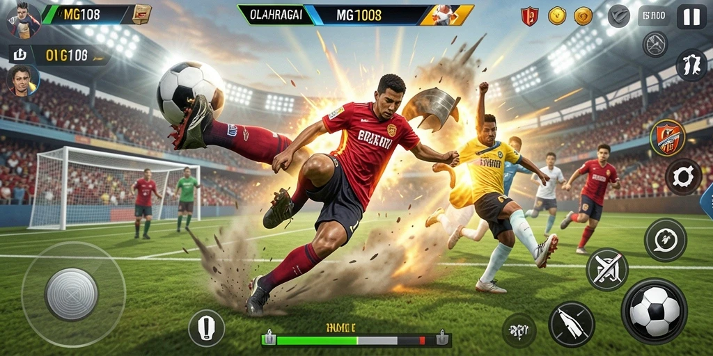 Tampilan menarik dari gameplay <strong>MG108</strong> dengan aksi olahraga yang seru.