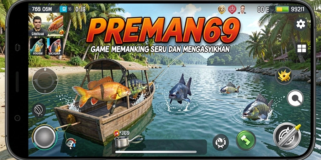 Gameplay memancing yang menarik dan penuh tantangan di PREMAN69.