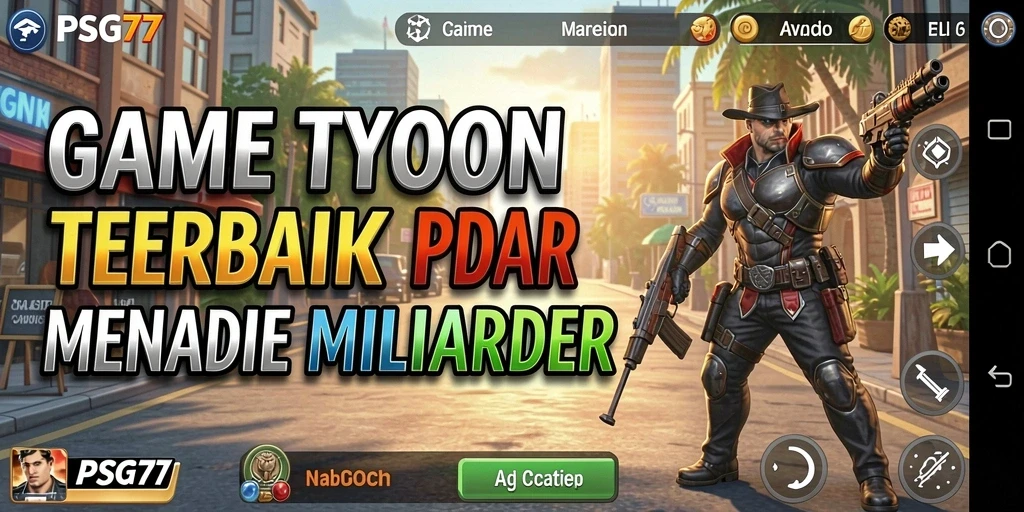 Tampilan gameplay PSG77 menunjukkan aksi seru dalam membangun bisnis Tycoon.