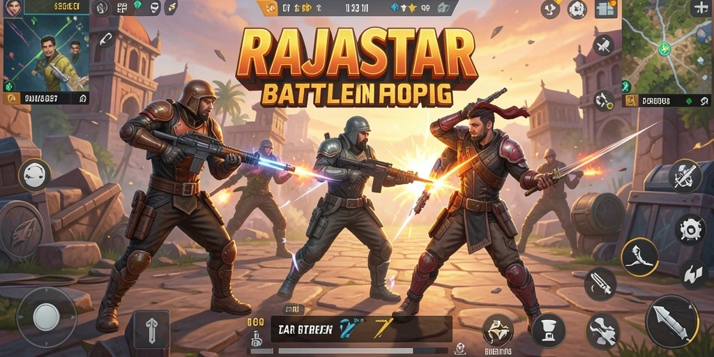 Gameplay seru pertarungan Battle Royale di RAJASTAR.