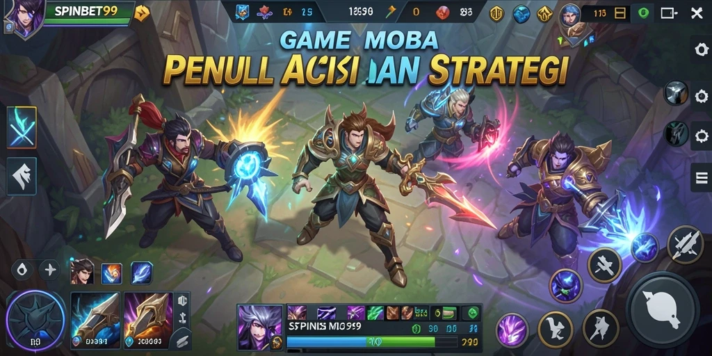 Tampilan aksi seru dalam SPINBET99 dengan karakter bertarung di arena.