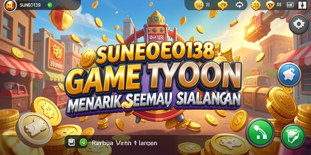 Tampilan gameplay SUNEO138 menampilkan elemen manajemen bisnis yang seru.