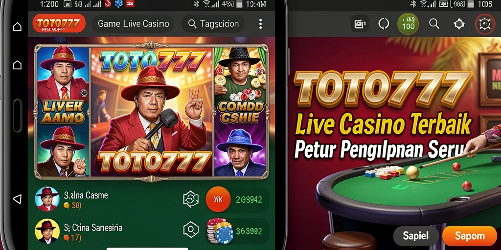 Tampilan gameplay Live Casino yang menarik dan interaktif di TOTO777.