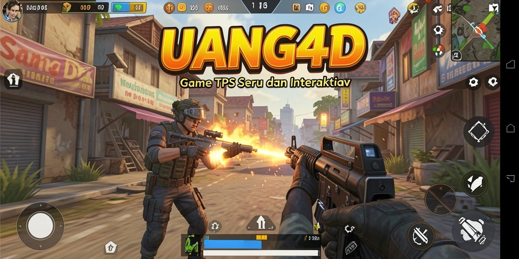 Screenshot gameplay UANG4D menampilkan aksi seru di TPS.